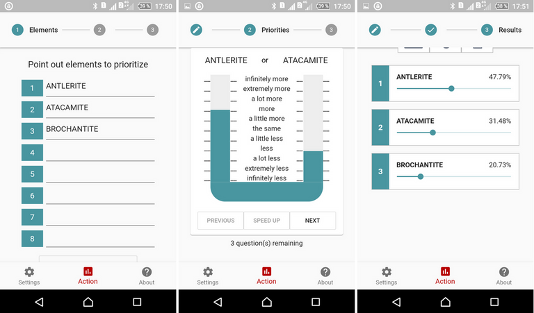 Application Priorizer : aide au choix : patine